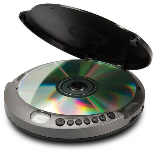 GPX - GPX PCB319B Bluetooth Wireless Personal CD Player -Portable - 60 Second Anti-Skip Includes Earbuds (Black/Silver) ((CD Player))