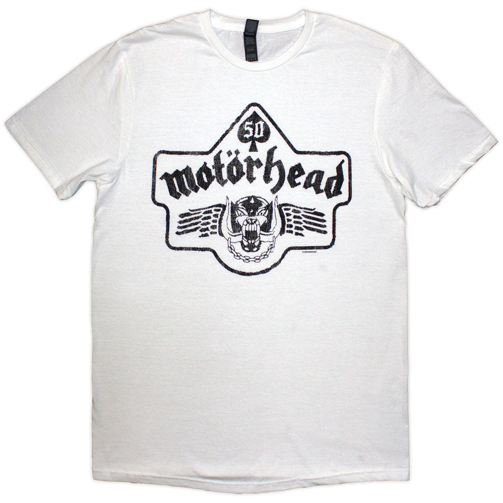 Motörhead - 50 Years Ace Wings Emblem (()) White