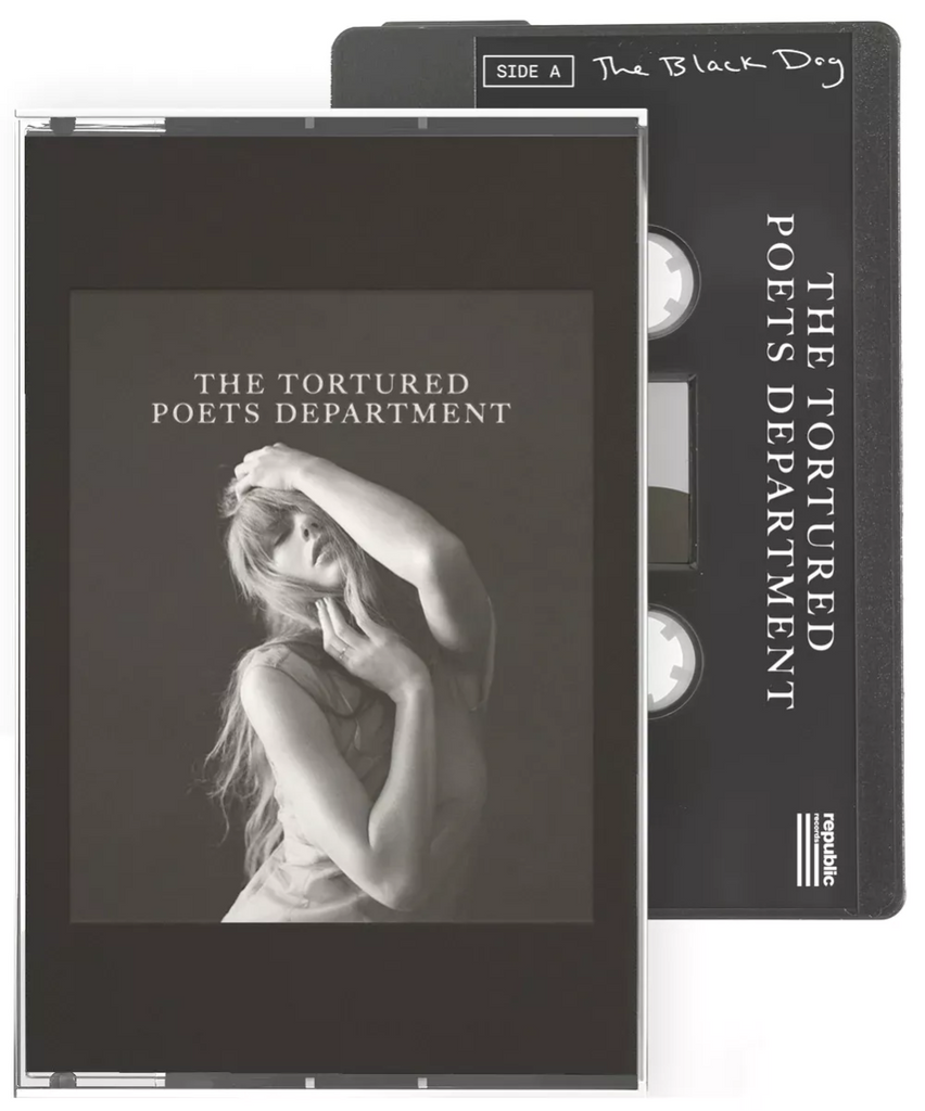 Taylor Swift - THE TORTURED POETS DEPARTMENT (THE BLACK DOG COVER) (BLACK JEWEL CASE) (CASSETTE) ((Cassette))