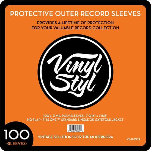 Vinyl Styl - 7 9/ 16" X 7 5/ 8" 3 Mil Protective Outer Record Sleeve 100CT ((Vinyl Accessories))