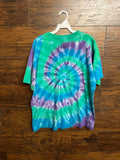 Beatles Rubber Soul Album Liquid Blue Grey Tag Tie Dye -L