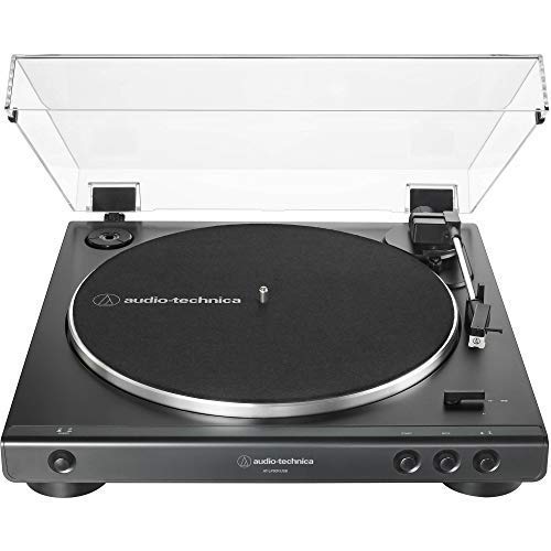 Audio-Technica - AT-LP60XUSB Fully Automatic (Analog & USB) Belt-Drive Stereo Turntable Comes with a 45 RPM Adapter and a Removable Hinged Dust Cover (Black) ((Turntables))