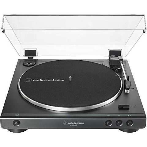 Audio-Technica - AT-LP60XUSB Fully Automatic (Analog & USB) Belt-Drive Stereo Turntable Comes with a 45 RPM Adapter and a Removable Hinged Dust Cover (Black) ((Turntables))