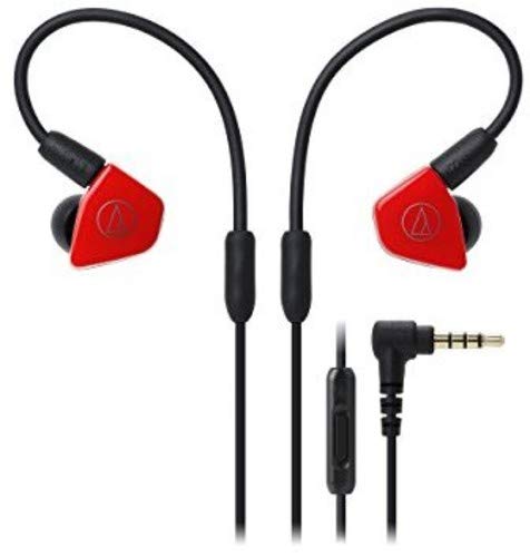 Audio Technica - ATH-LS50ISRD - In-ear headphones with Dual Symphonic Drivers and in-line mic and control, red ((Speakers))