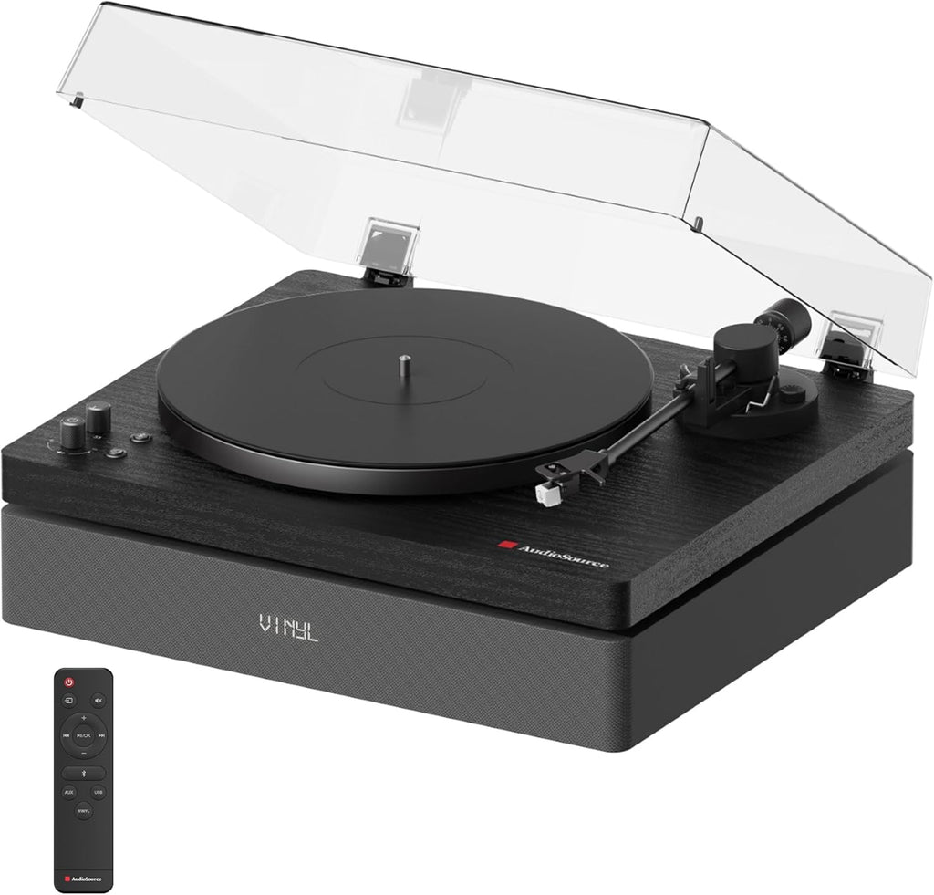 Audiosource - AudioSource Record Player, All-in-one Turntable with 2.1 Channel Built-in Speaker ((Turntables))