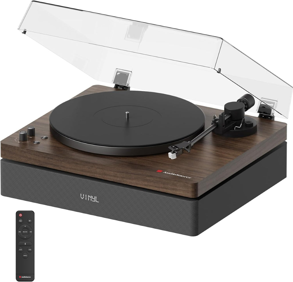 Audiosource - AudioSource Record Player, All-in-one Turntable with 2.1 Channel Built-in Speaker ((Turntables))