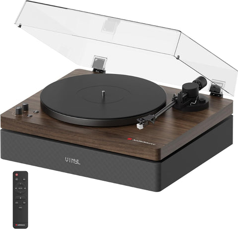 Audiosource - AudioSource Record Player, All-in-one Turntable with 2.1 Channel Built-in Speaker ((Turntables))