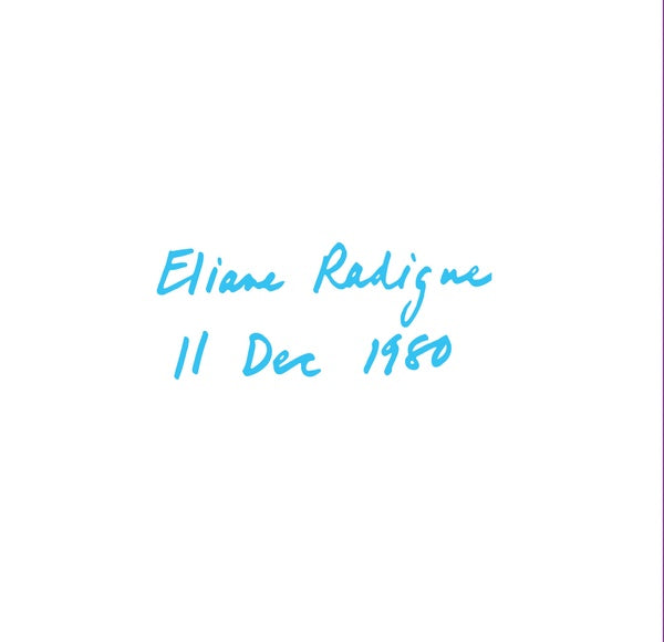 ELIANE RADIGUE - 11 Dec 80 ((CD))