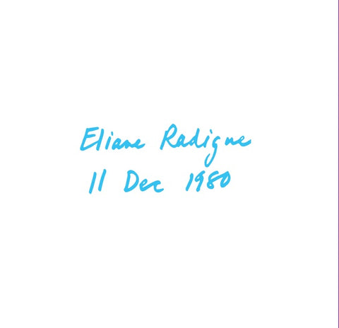 ELIANE RADIGUE - 11 Dec 80 ((CD))