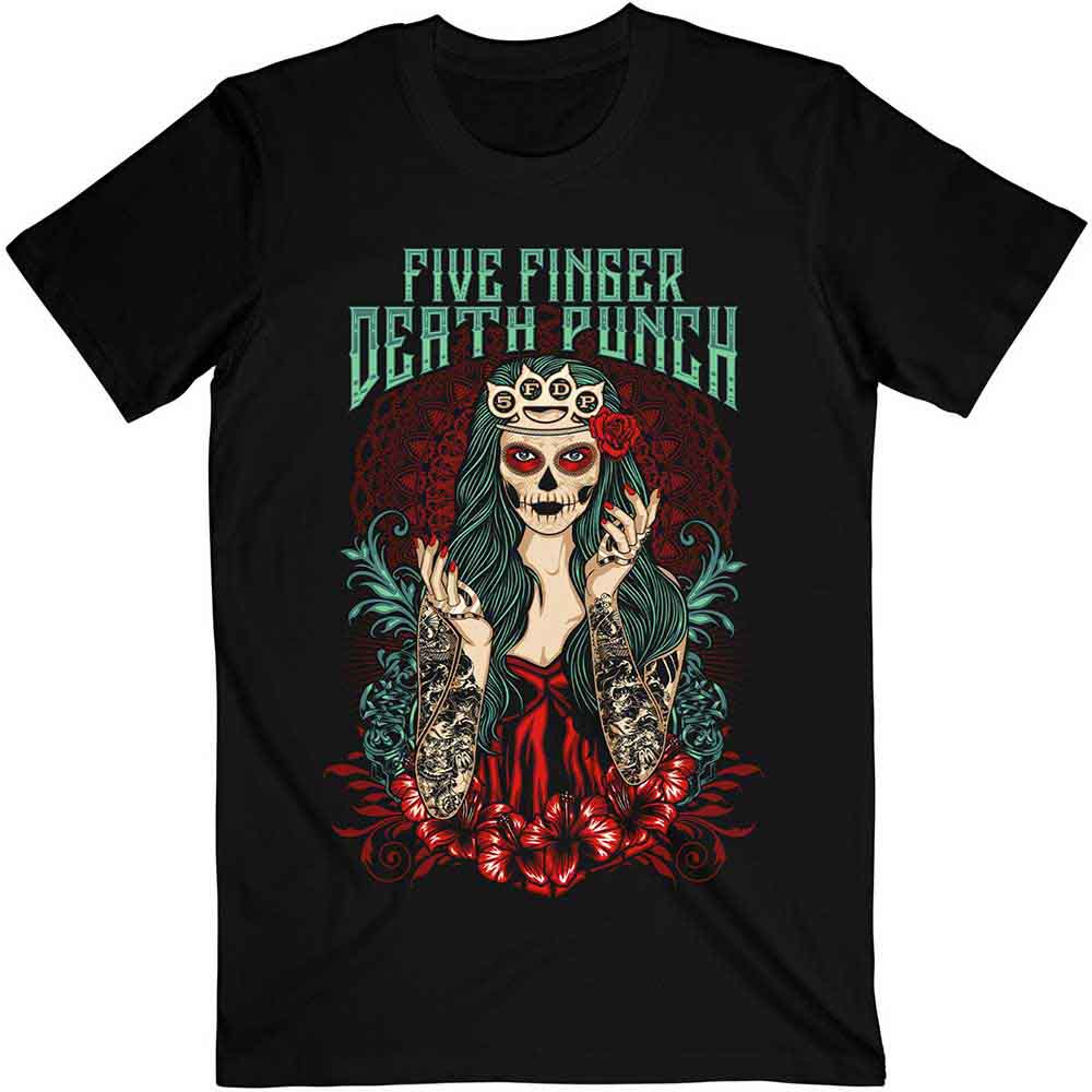 Five Finger Death Punch - Lady Muerta ((T-Shirt)) Black