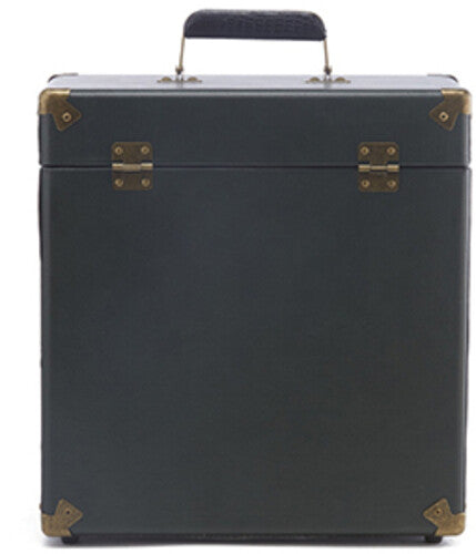 GPO - GPO Retro SWB18GB 12 " Vinyl Record Case 35 Count Capacity Removable Lid - Rustic Green with Black Interior) ((Vinyl Accessories))