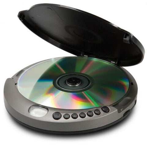 GPX - GPX PCB319B Bluetooth Wireless Personal CD Player -Portable - 60 Second Anti-Skip Includes Earbuds (Black/Silver) ((CD Player))