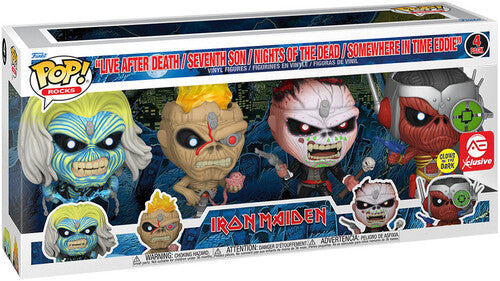 Iron Maiden - FUNKO POP! ROCKS: Iron Maiden - Eddie 4PK Glow in the Dark Box Set (AE Exclusive) ((Action Figure))