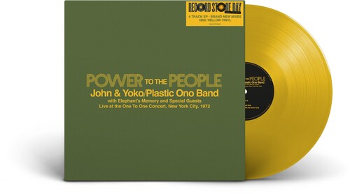 John Lennon & Yoko/ Plastic Ono Band - Power To The People: Live at the One To One Concert, New York City 1972 (RSD Exclusive, Extended Play, 180 Gram Vinyl, Colored Vinyl, Yellow) ((Vinyl))