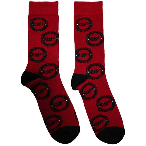 Kiss - Buzzsaw Logo Pattern (()) Red