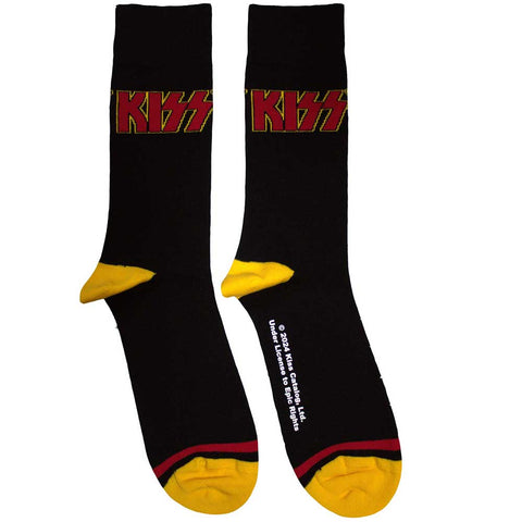 Kiss - Red Logo Single Stripe (()) Black