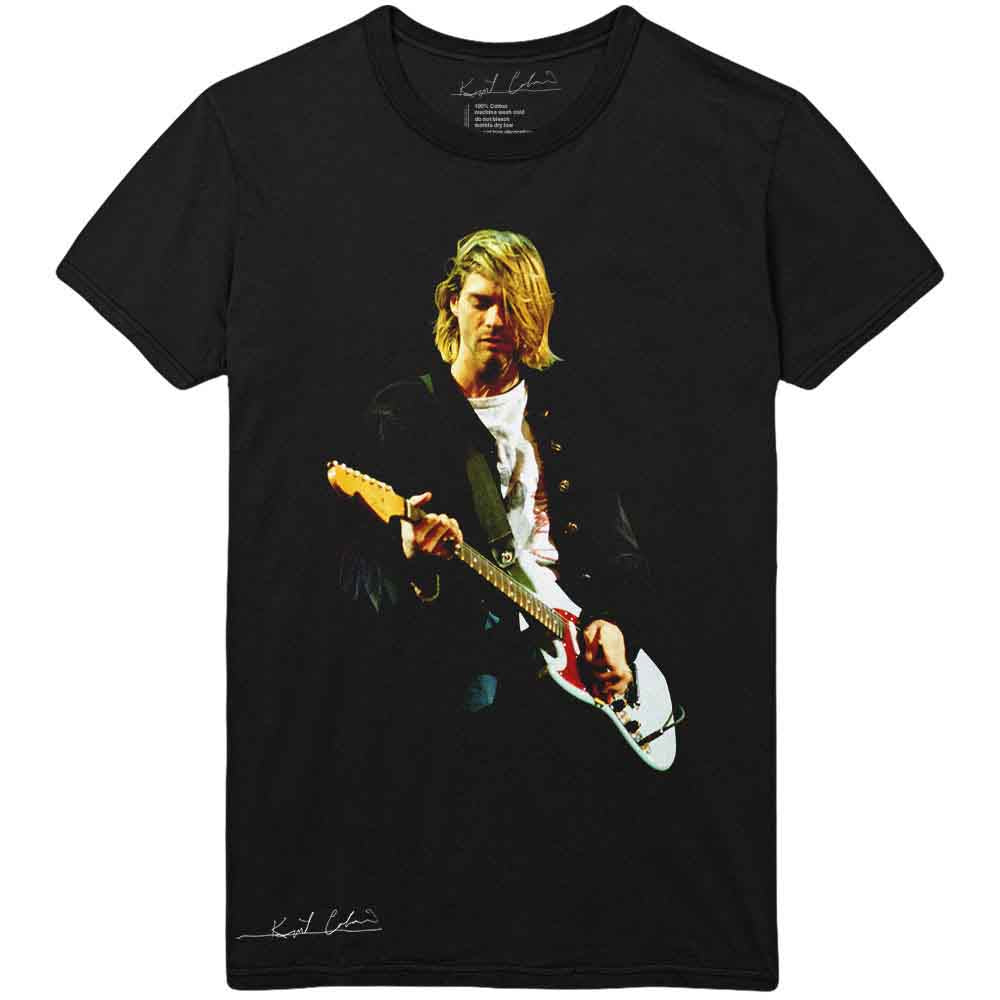 Kurt Cobain - Guitar Photo Colour ((T-Shirt)) Black