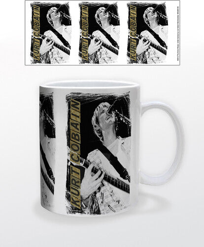 Kurt Cobain - Kurt Cobain Singing B/W 11 oz mug ((Merchandise))
