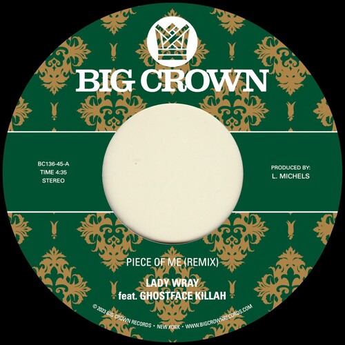 Lady Wray - Piece Of Me (feat. Ghostface Killah) b/ w Joy & Pain (Pete Rock Remix) (7" Single) ((Vinyl))