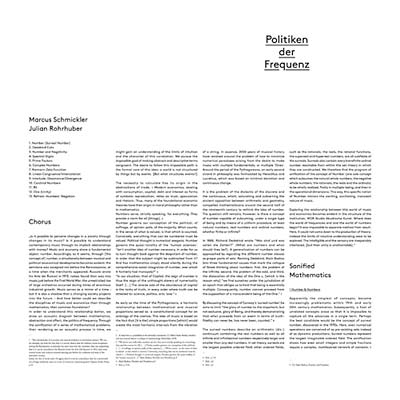 MARCUS SCHMICKLER & JULIAN ROHRHUBER - Politiken der Frequenz ((Vinyl))