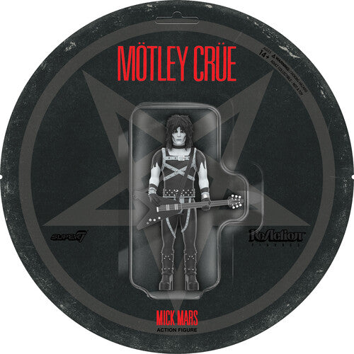 Motley Crue - Super7 - Motley Crue - ReAction Figures Wv2 - Mick Mars (Shout At The Devil - Black & White) (Collectible, Action Figure) ((Action Figure))