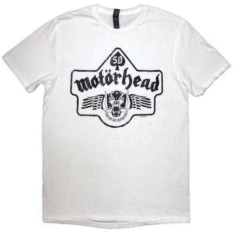 Motörhead - 50 Years Ace Wings Emblem (()) White