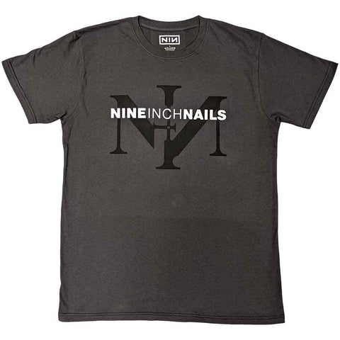 Nine Inch Nails - Icon & Logo ((T-Shirt)) Grey