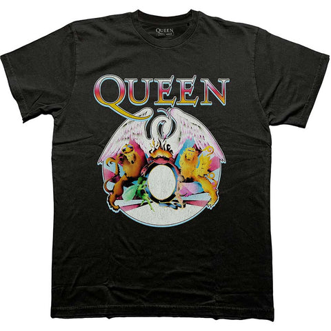 Queen - Multi Colour Crest (()) Black