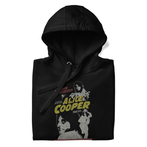 Stakes - Alice Cooper 1975 Tour Vintage Hoodie (()) Black