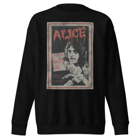 Stakes - Alice Cooper Madhouse Vintage Sweatshirt (()) Black