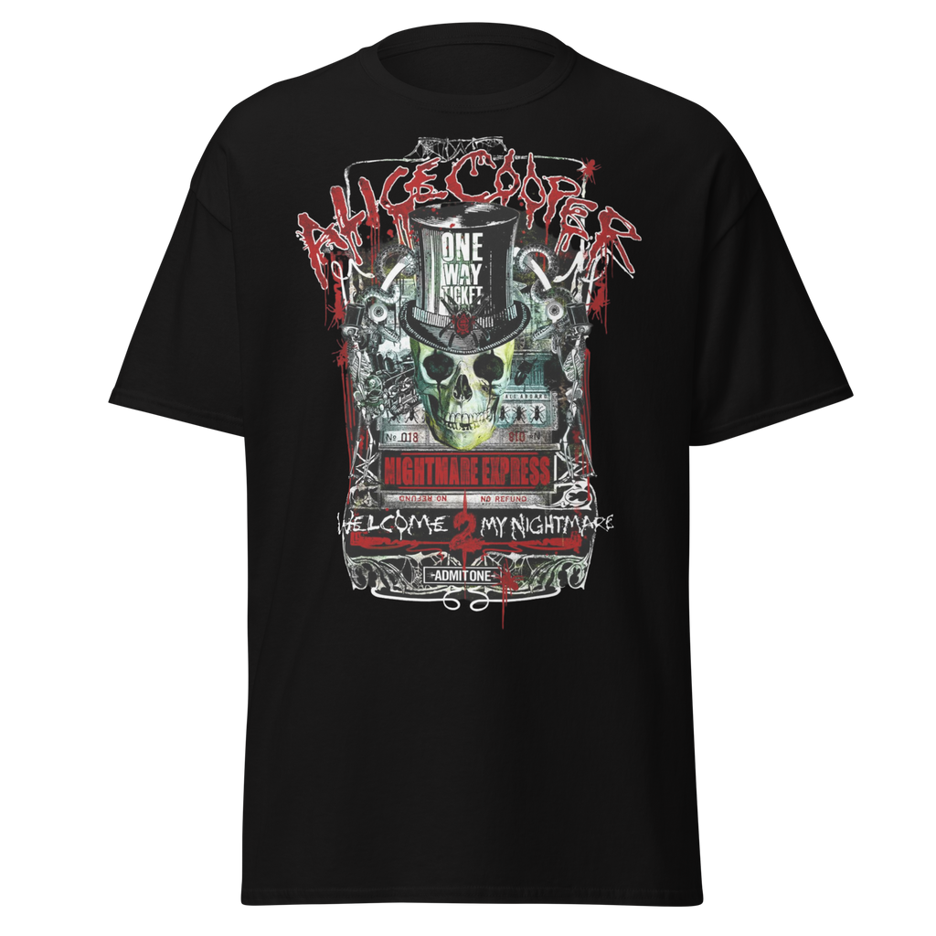 Stakes - Alice Cooper Nightmare Express Jumbo Print T-Shirt (()) Black