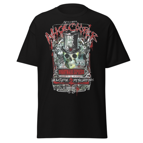Stakes - Alice Cooper Nightmare Express Jumbo Print T-Shirt (()) Black