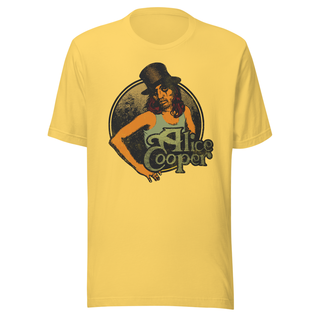 Stakes - Alice Cooper Showtime 1976 Vintage T-Shirt (()) Gold