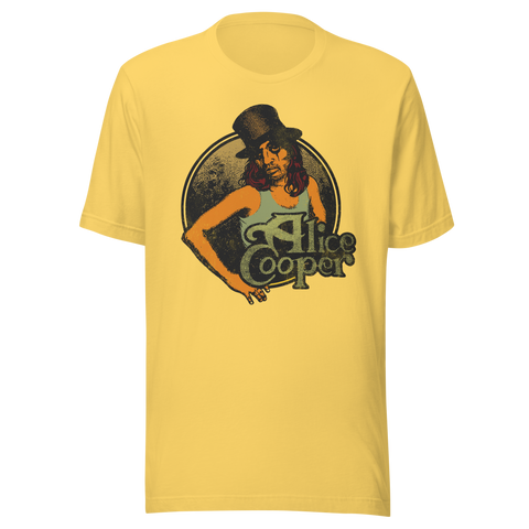 Stakes - Alice Cooper Showtime 1976 Vintage T-Shirt (()) Gold