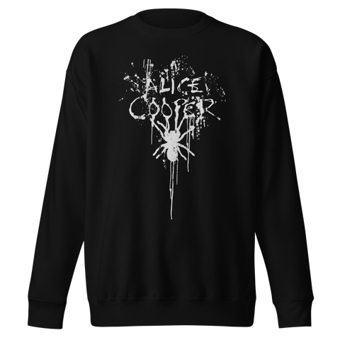 Stakes - Alice Cooper Spider Drip Jumbo Print Sweatshirt (()) Black