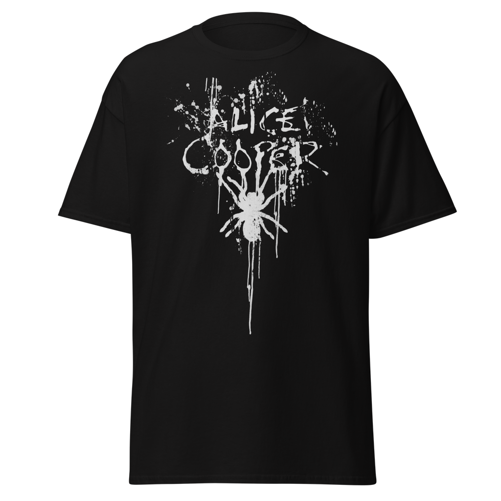Stakes - Alice Cooper Spider Drip Jumbo Print T-Shirt (()) Black