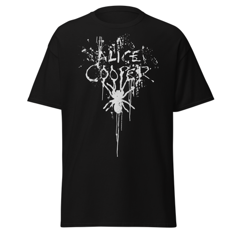 Stakes - Alice Cooper Spider Drip Jumbo Print T-Shirt (()) Black