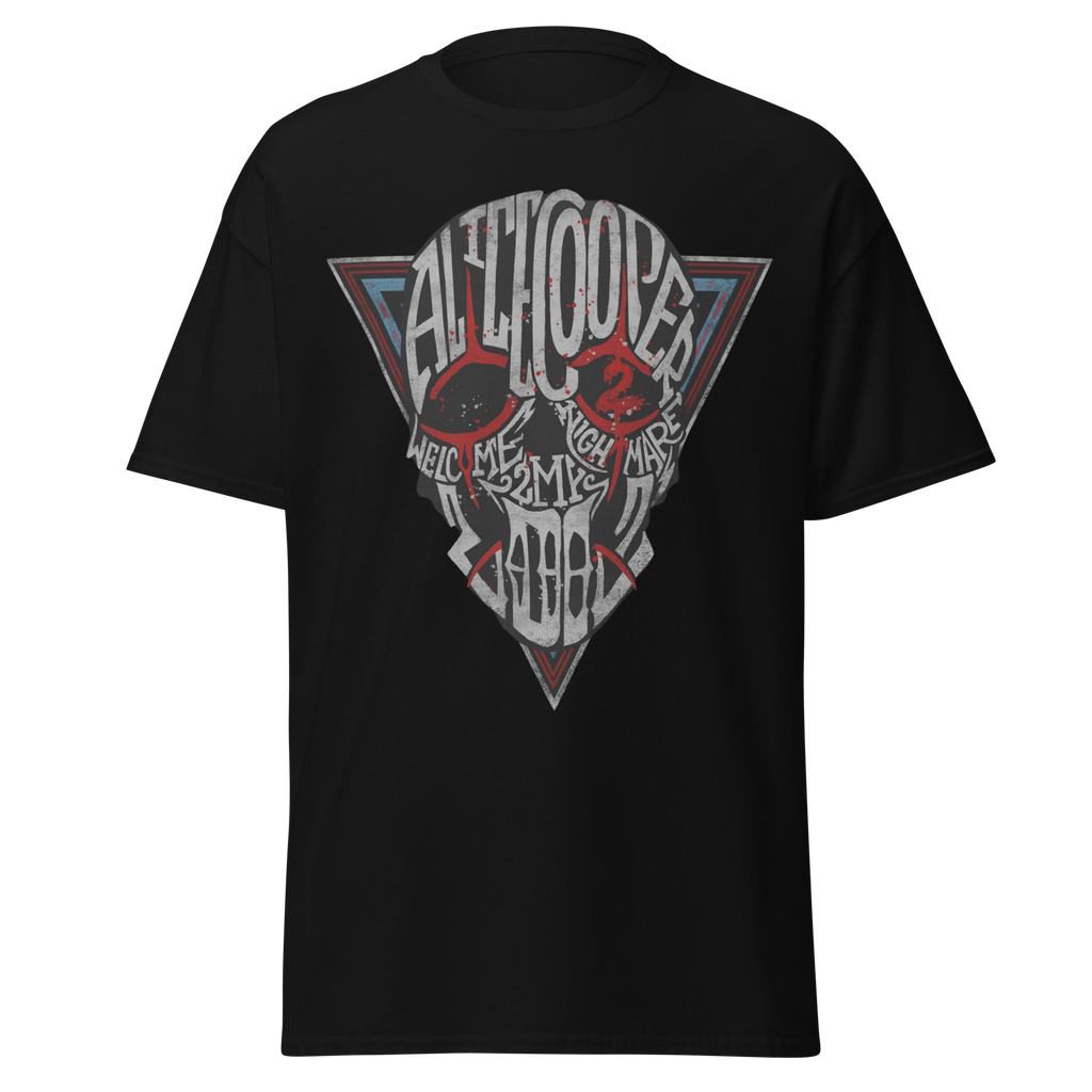 Stakes - Alice Cooper Welcome 2 My Jumbo Print T-Shirt (()) Black