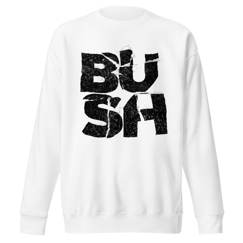 Stakes - Bush Stacked Logo Jumbo Print Sweatshirt (()) White