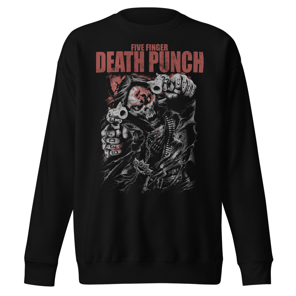 Stakes - Five Finger Death Punch - Both Barrels Jumbo Print Sweatshirt (()) Black