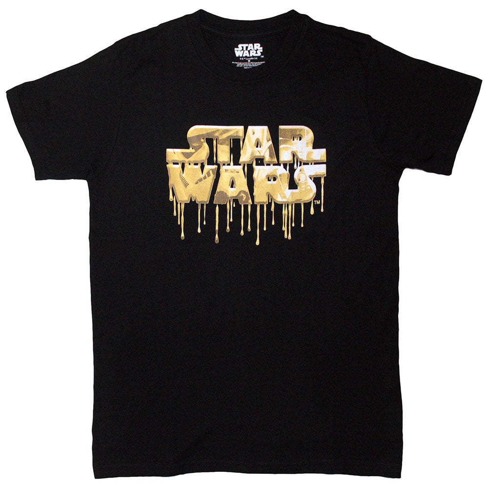 Star Wars - Gold Drip Logo (()) Black