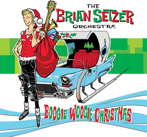 The Brian Setzer Orchestra - Boogie Woogie Christmas (Green & White Splatter Colored Vinyl, Digital Download Card) ((Vinyl))
