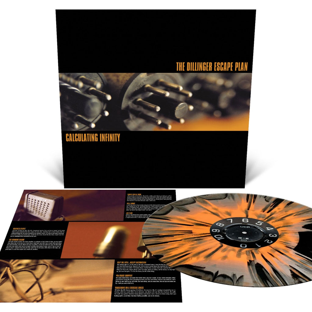 The Dillinger Escape Plan - Calculating Infinity (Halloween Orange, Metallic Silver and Black Tri Color Merge with Halloween Orange, Metallic Silver and Black Splatter) ((Vinyl))