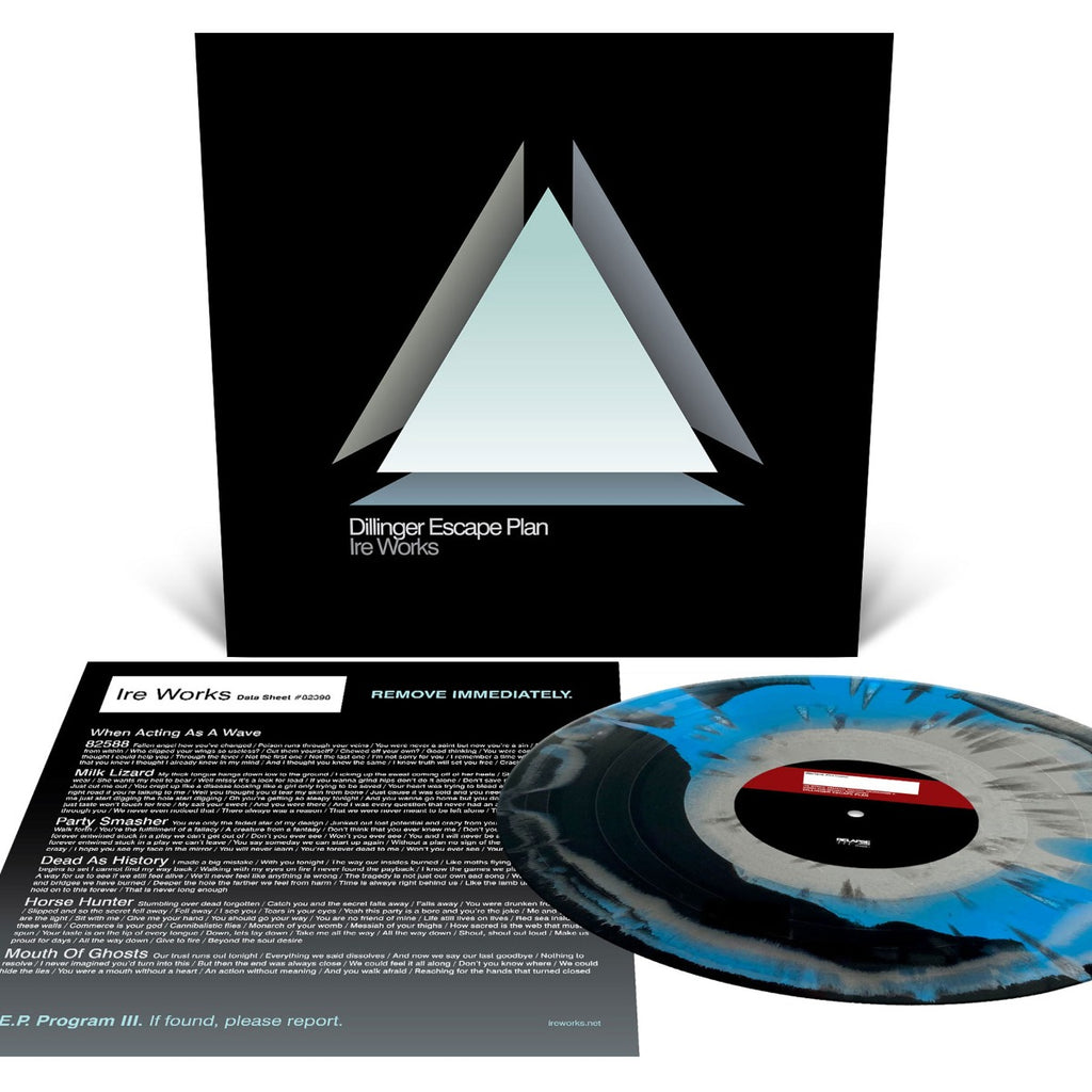 The Dillinger Escape Plan - Ire Works (Black, Cyan Blue and Metallic Silver Tri Color Merge with Neon Magenta, White and Metallic Silver Splatter) ((Vinyl))