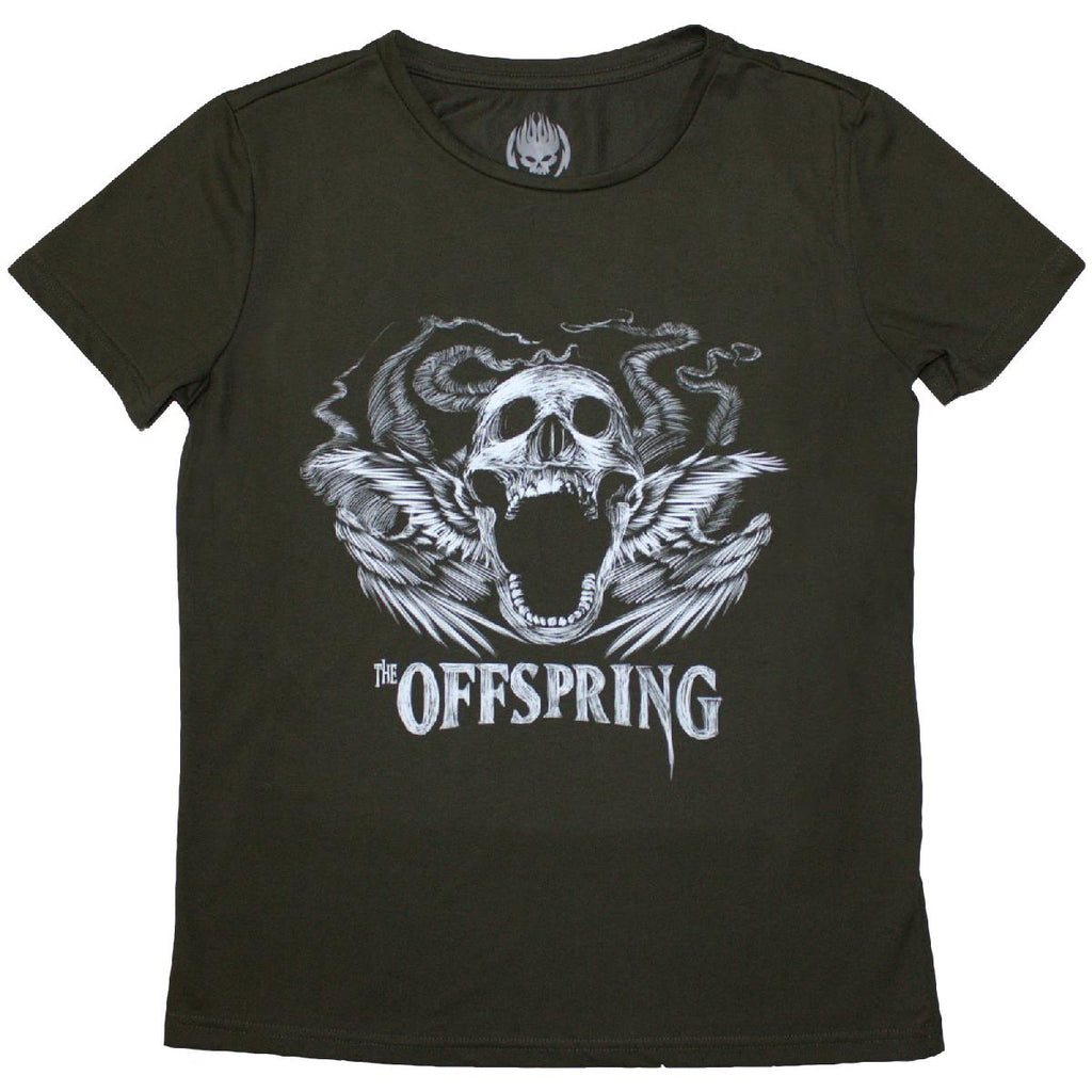 The Offspring - Feathered Winged Skull (()) Green