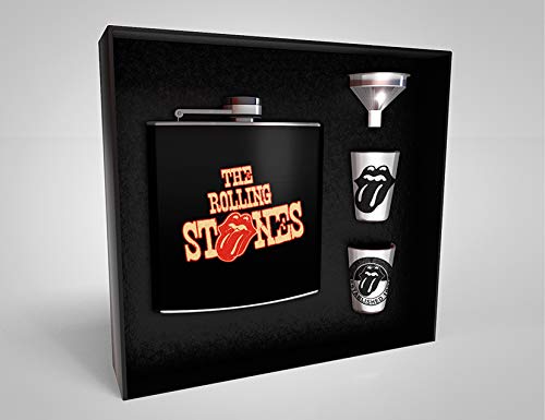 The Rolling Stones - Tongue - Hip Flask + 2 Cups & Funnel ((Accessories))