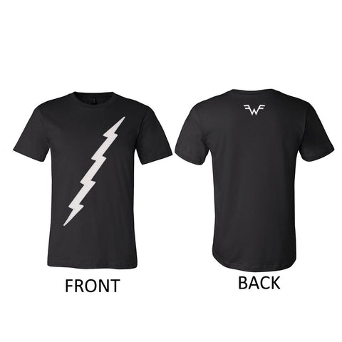 Weezer Guitar Strap Lightning Bolt Mens T-shirt