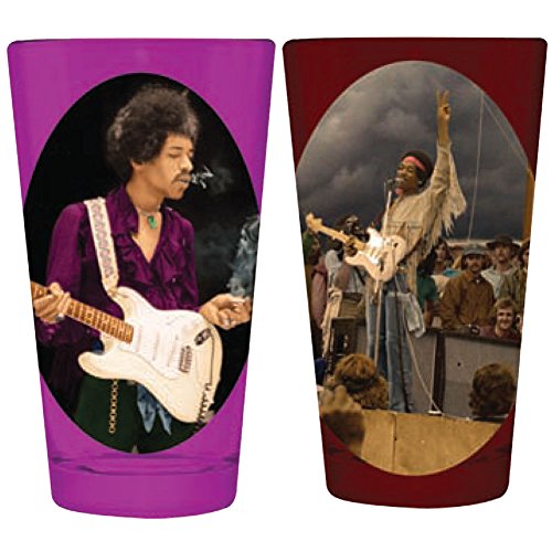 JIMI HENDRIX 2-PACK PINT GLASS SET - JIMI HENDRIX 2-PACK PINT GLASS SET ((Collectibles))